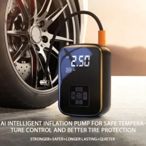 Digital Display Air Pump Portable Air Compressor LED Light Wireless Cordless Tire Inflation for Car Motorcycle Boat Tyre Balls