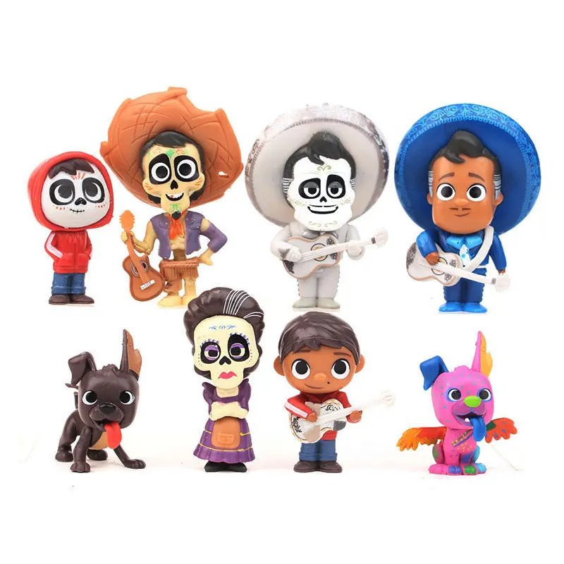 Disney Coco Movie 8pcs/set 6-9cm Action Figure Model Anime Mini Decoration PVC Collection Figurine Toy model for children