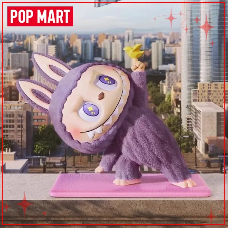 Original POP MART LABUBU THE MONSTERS Lazy Yoga Series Mystery Blind Box Toys Ornaments Desktop Decoration Valentine's Day Gifts