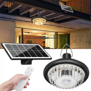 Solar Shed Light Indoor Outdoor, Upgrade 248 LED Motion Sensor Pendant Lights 2700K-6500K, Waterproof With Remote Control 3 Mode