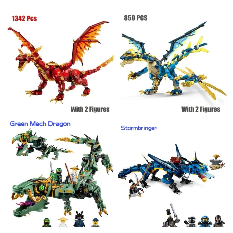 NINJA Dragon Series,Compatible with A Variety of Building Blocks,Children's Building Blocks, Educational Toys,Birthday Gifts