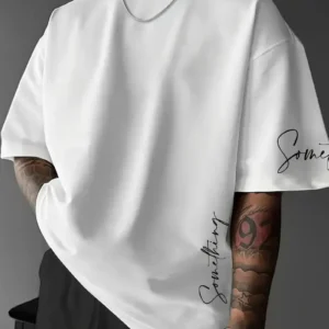 The 2025 summer new men's T-shirt features a casual fashionable comfortable soft and breathable 3D striped pattern print