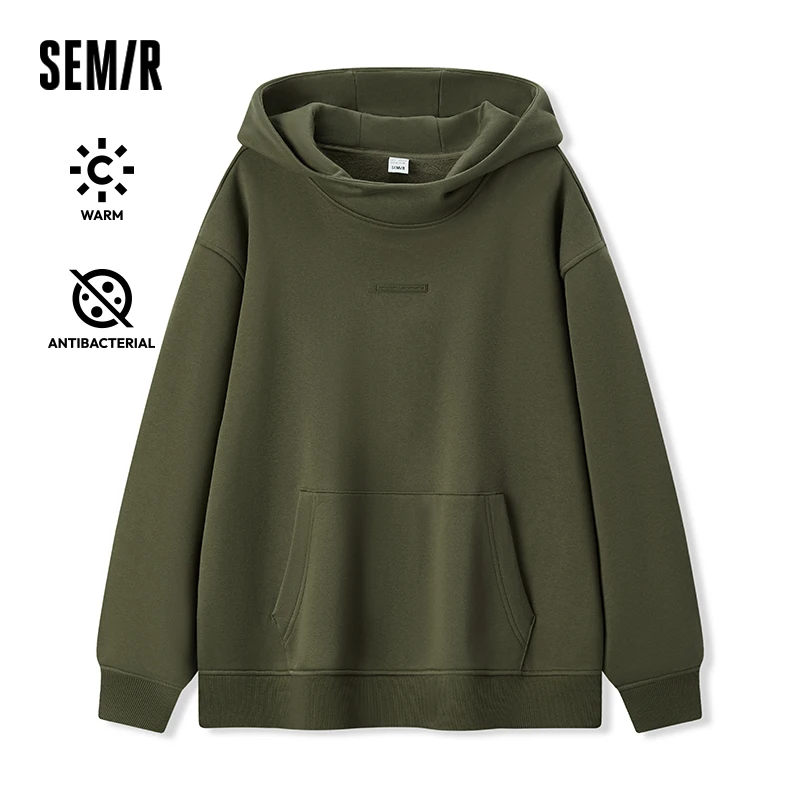 Semir Hoodie Men Thermal Bacteriostatic 2024 Winter New Hooded Relaxed Oversize Hoodie