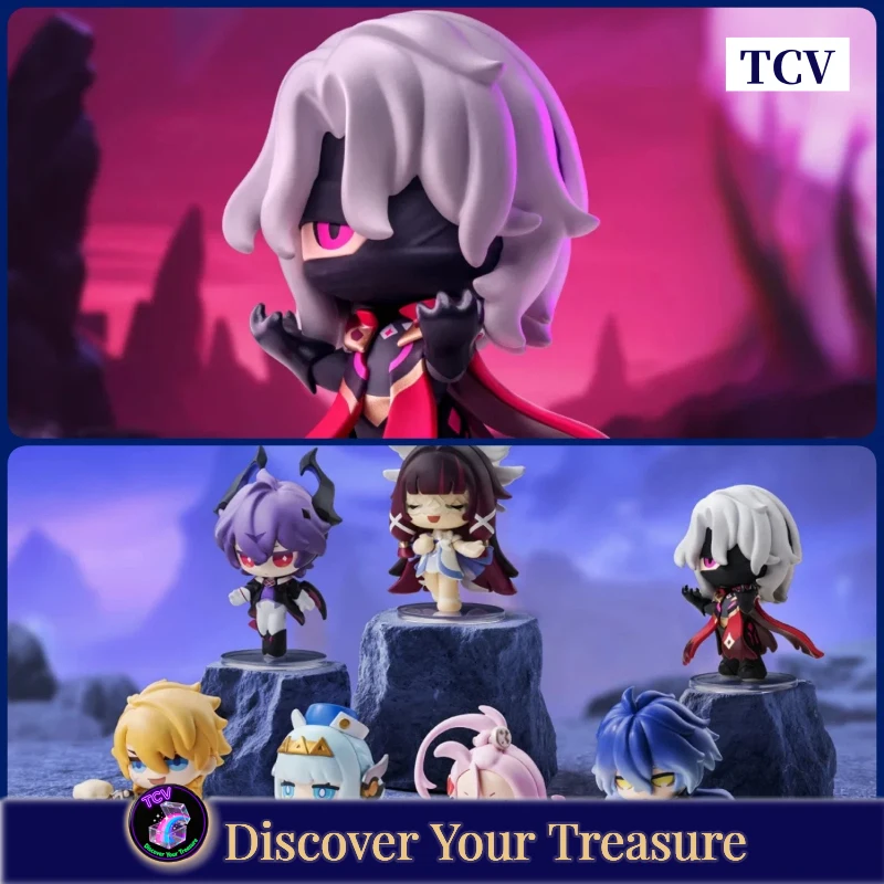 Tcv Popmart Genshin Impact Gathering Q Series Figures Blind Box Ornament Toy Mystery Box Kids Gift Aino Columbina Durin Varka