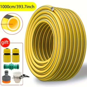 5/10/20m Heavy-Duty Rubber Garden Hose - Scratch & Wear Resistant, Leak-Proof, All-Season for Home, Balcony & Car Washing