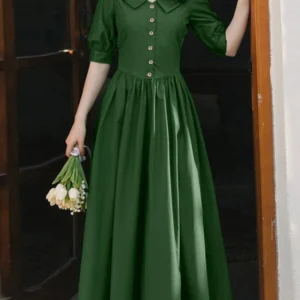 2025 Fashion Summer Short Puff Sleeve Party Work Dress ZANZEA Women Sundress Elegant Solid A Line Holiday Vestidos Midi Robe