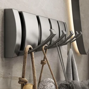 door hooks Folding Robe Hooks Towel Hanger Nail Wall Rack Hooks Coat Clothes Holder for Bathroom Kitchen Accessories