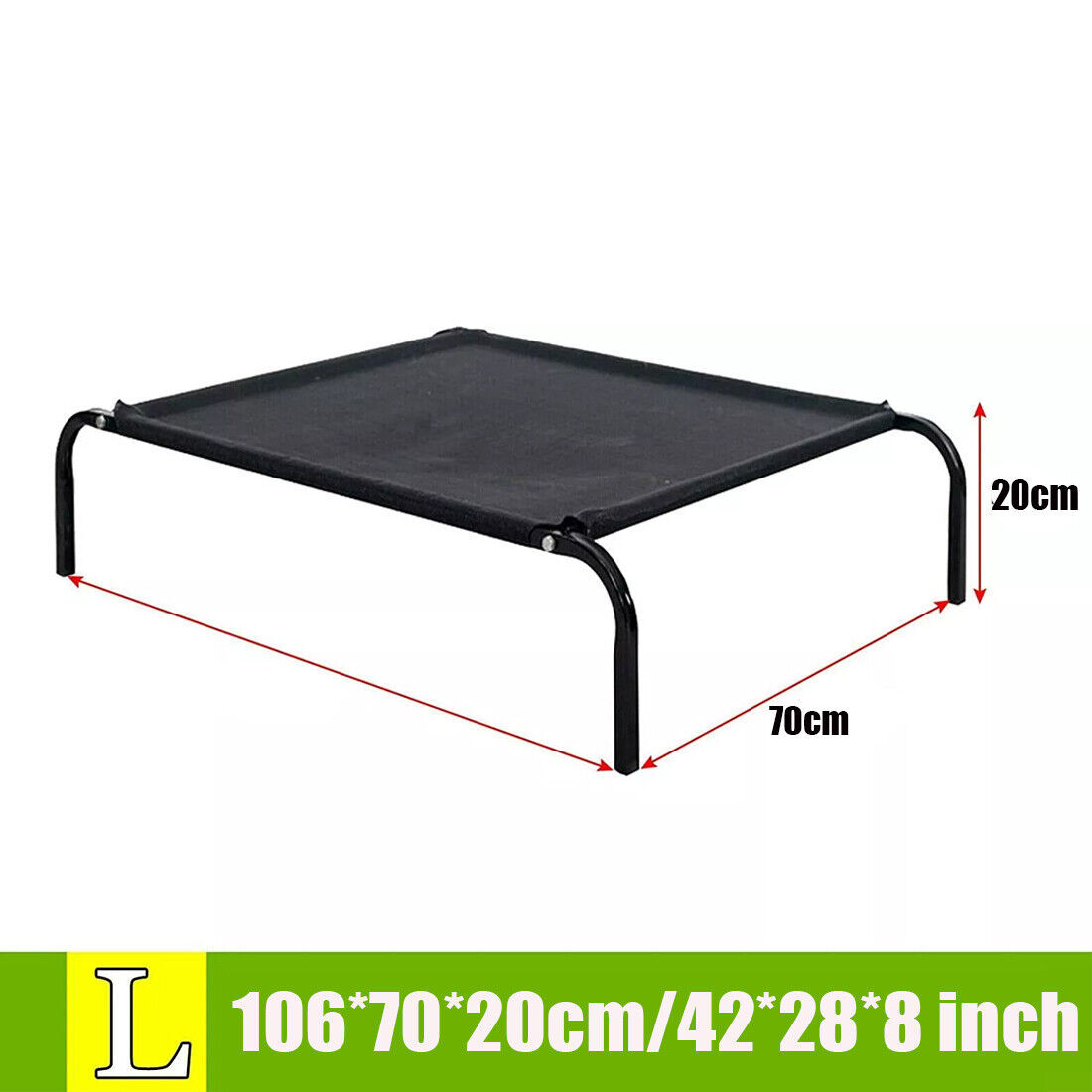 Elevated Dog Bed Pet Cat Mesh Camping Cot Indoor Outdoor Waterproof Two Size UK - Image 9