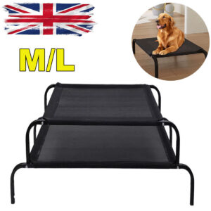 Elevated Dog Bed Pet Cat Mesh Camping Cot Indoor Outdoor Waterproof Two Size UK