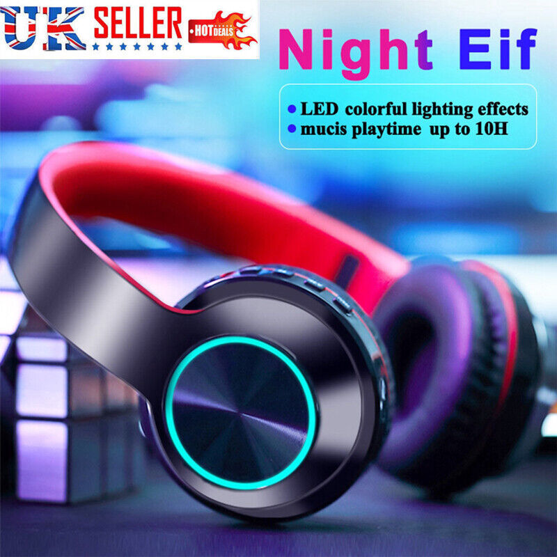 Wireless Bluetooth Headphones Over-Ear Noise Canceling All Devices UK--white - Image 2