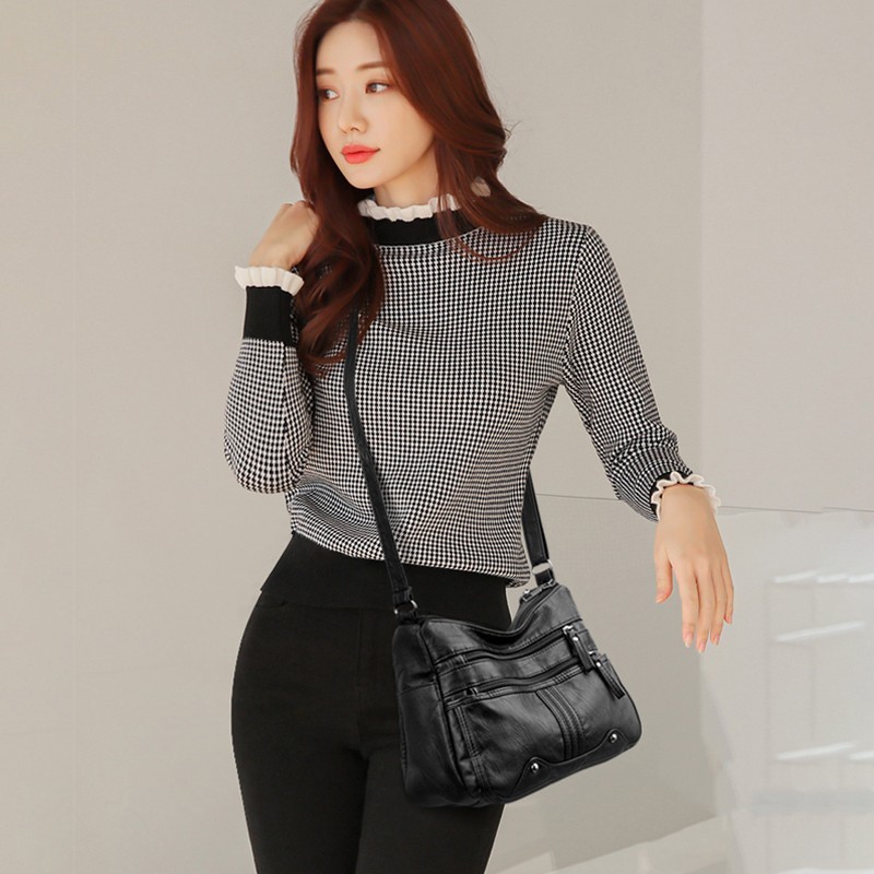 Womens Shoulder Bag Ladies Multi Pocket Messenger Handbag Cross Body Bags UK - Image 8
