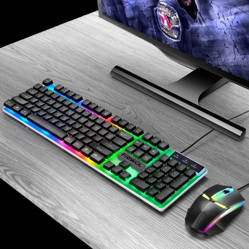 UK Gaming Keyboard And Mouse Set RGB LED USB For PC Laptop Xbox One PS4 PS - Image 7