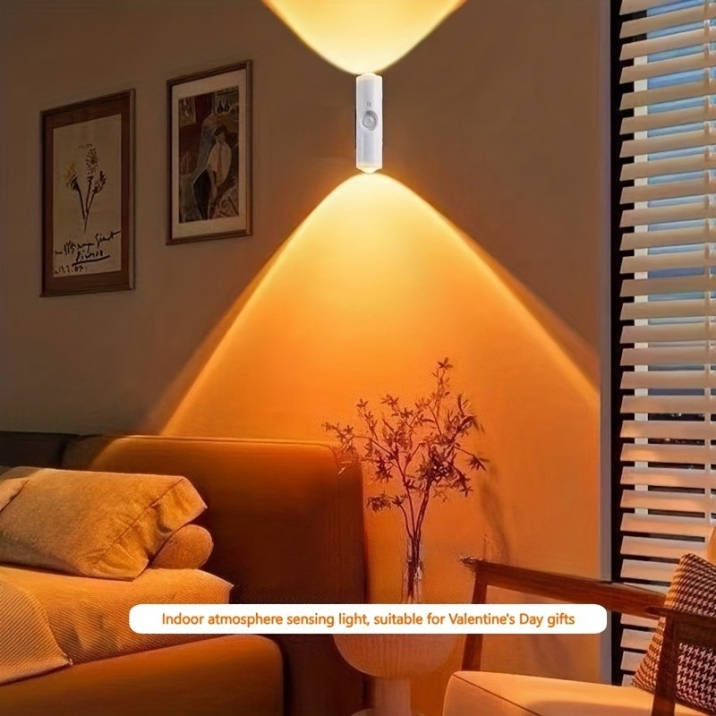 Magnetic RGB LED Night Light Smart Motion Sensor USB Rechargeable Ambient Lamp - Image 3