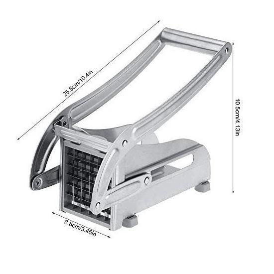 2 Blades Stainless Steel French Fry Cutter Potato Vegetable Slicer Chopper Dicer - Image 4