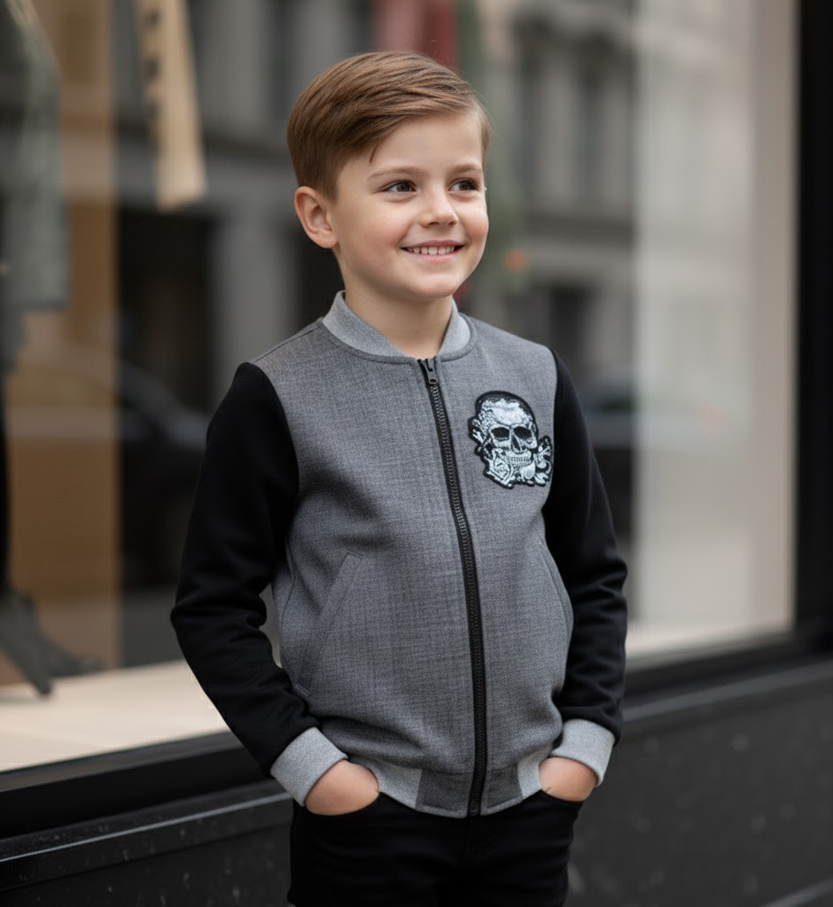 Boys Cotton Jacket Zip Up Kids Casual Coat Spring Autumn Toddler 3-7Y - Image 6