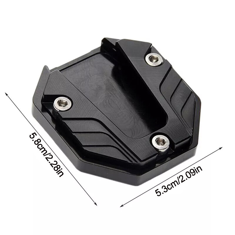 Motorcycle Scooter CNC Side Stand Enlarge Foot Plate Kickstand Extension Pad 1PC - Image 4