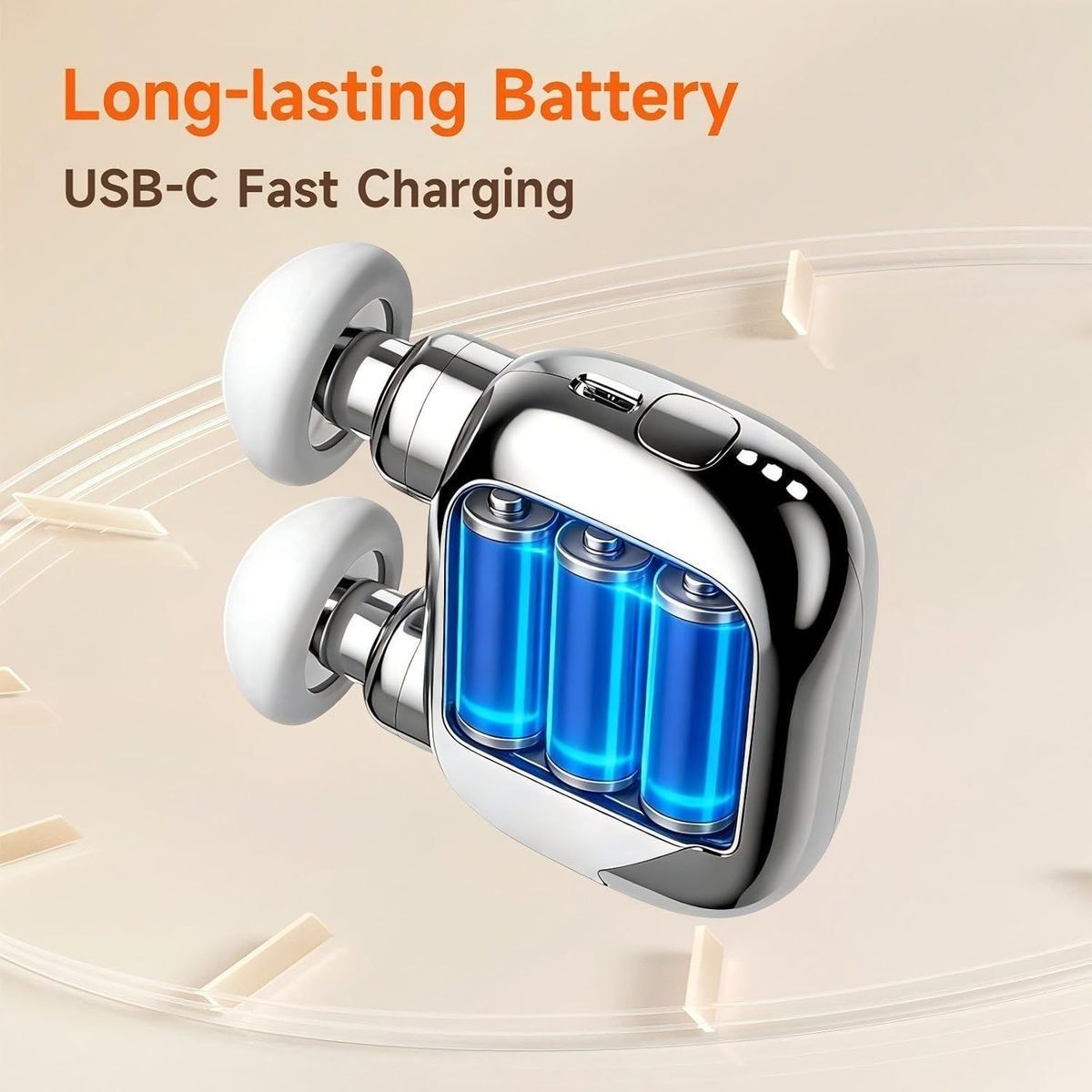 Mini Muscle Massage Gun Electric Fascia Massager 2 Heads For Neck & Body - Image 3
