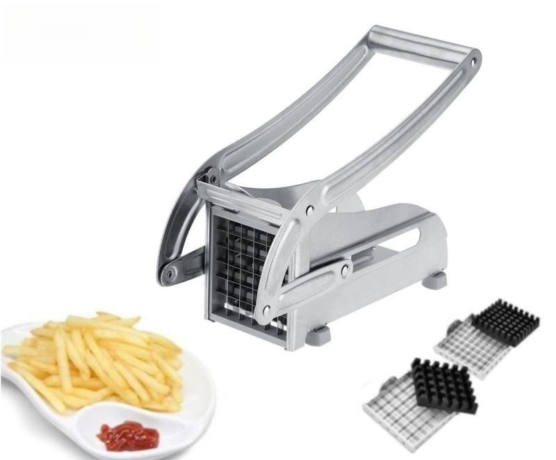 2 Blades Stainless Steel French Fry Cutter Potato Vegetable Slicer Chopper Dicer - Image 10