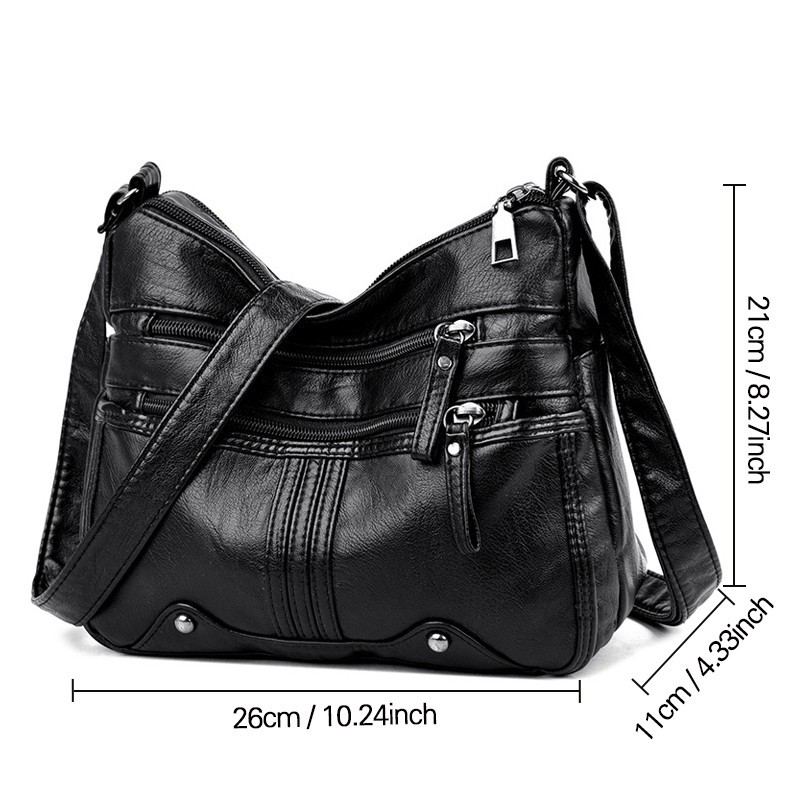 Womens Shoulder Bag Ladies Multi Pocket Messenger Handbag Cross Body Bags UK - Image 7