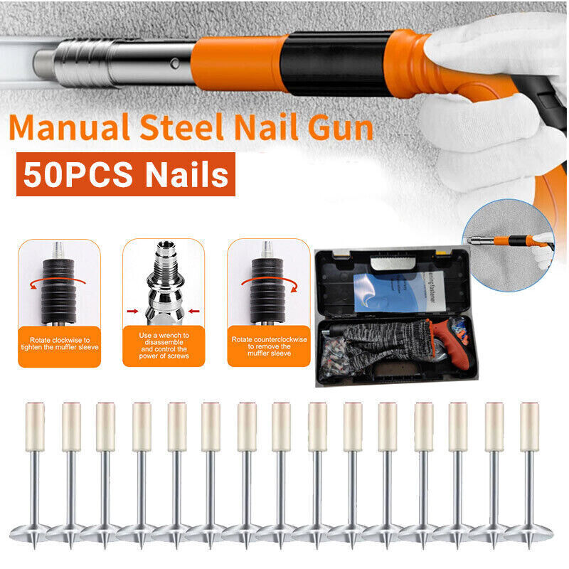 Woodworking Integrated Air Nailer Manual Steel Nail Nailer 4 Gears Power Gun NEW - Image 4