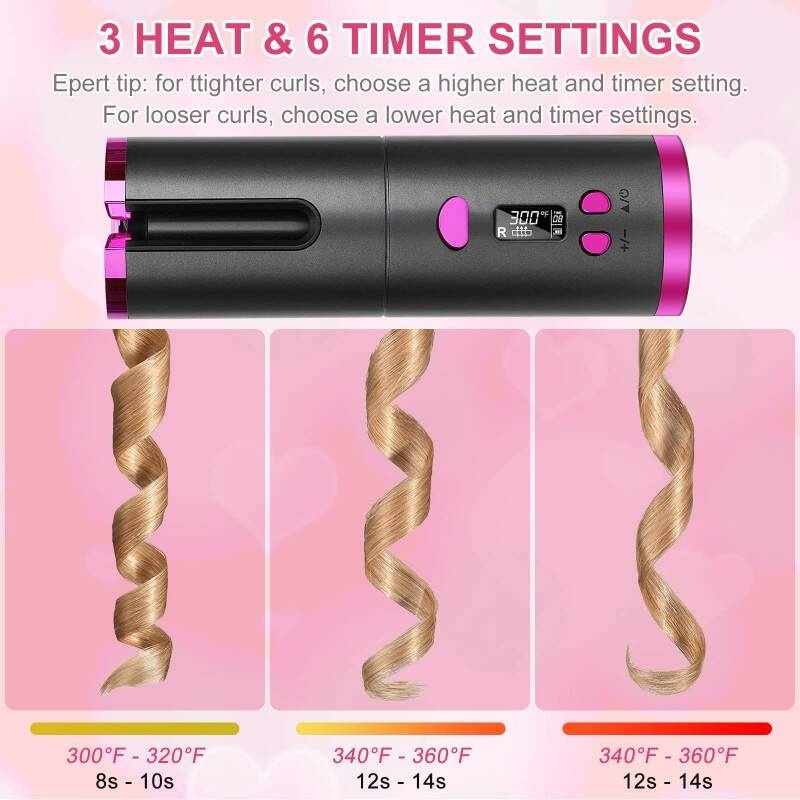 Wireless Automatic Hair Curler And Cordless Hair Curler For Effortless Styling, Perfect Hair Curler, Automatic Curler, Automatic Curling Iron - Image 9