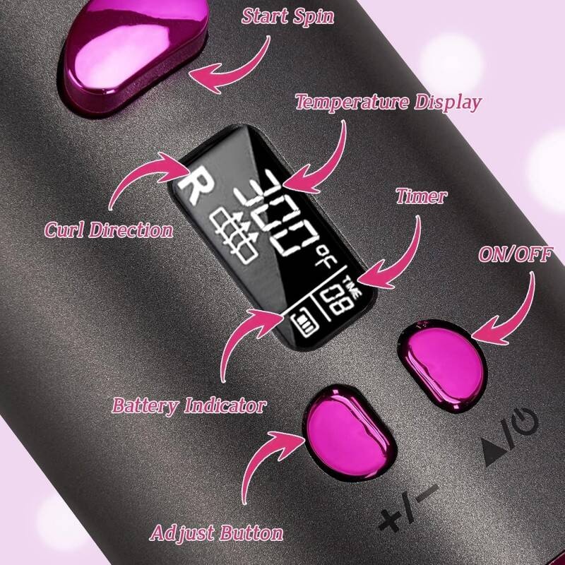 Wireless Automatic Hair Curler And Cordless Hair Curler For Effortless Styling, Perfect Hair Curler, Automatic Curler, Automatic Curling Iron - Image 4