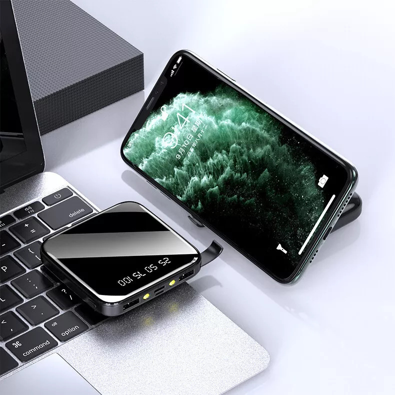 10o00mAh Power Bank Portable Fast Charger Battery Pack 2 USB For Mobile Phone - Image 4