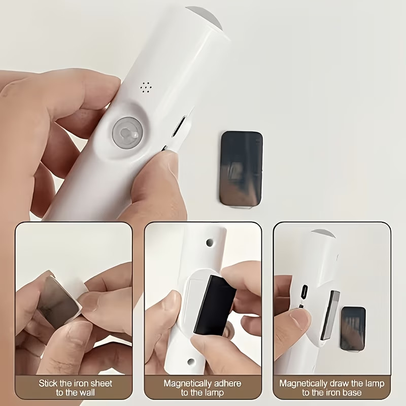 Magnetic RGB LED Night Light Smart Motion Sensor USB Rechargeable Ambient Lamp - Image 7