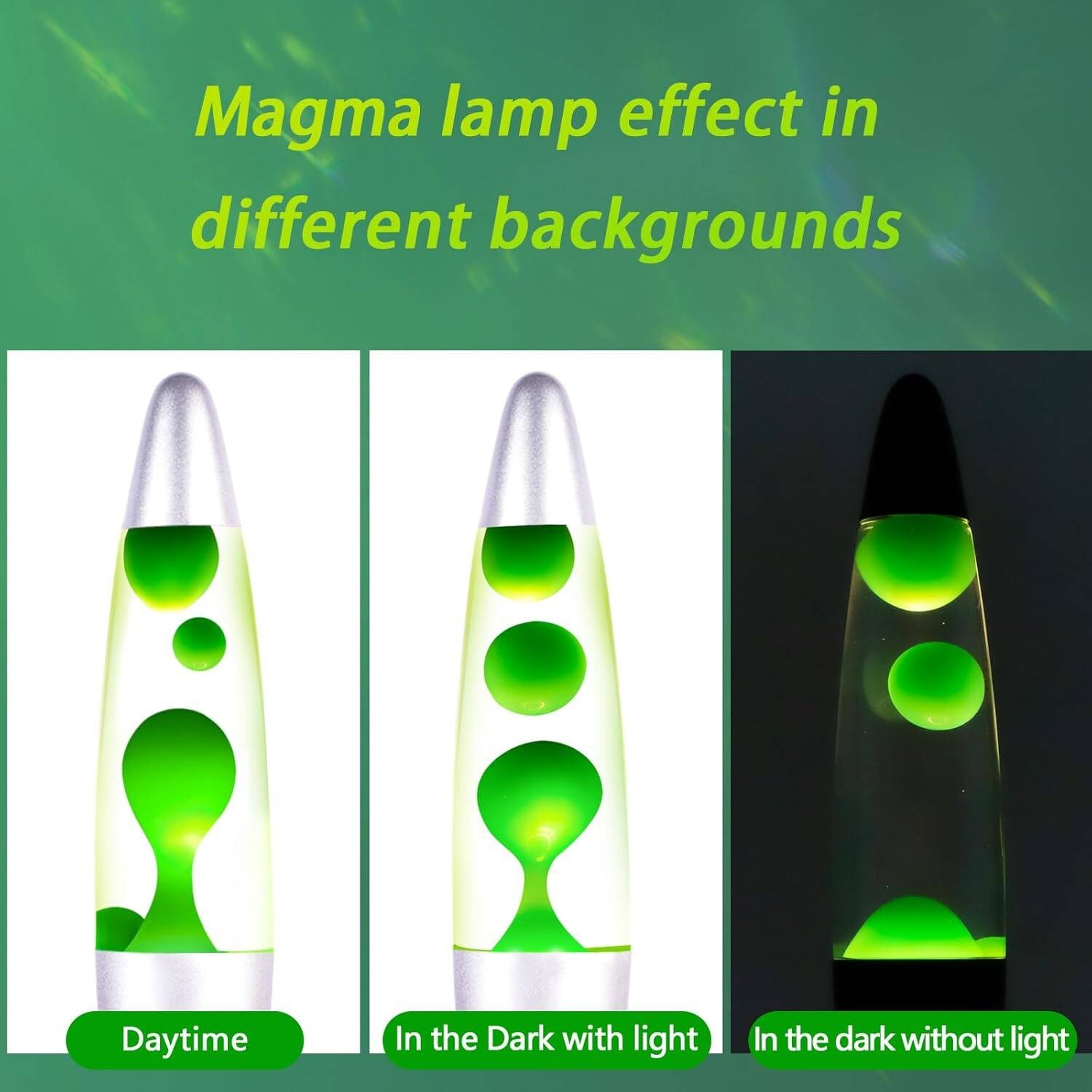 Lava Lamp Blue With Hypnotic Colour Effect & Premium LED Lava Lamp Glow 13-inch Lamp With Metal Base Efficient Mood Light For Bedroom, Office Decor Mesmerising Gift For Adults & Kids - Image 6