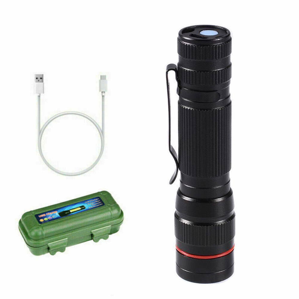 LED Military Flashlight USB Rechargeable Tactical Zoom Torch Most Powerful Mini Pen Light - Image 4