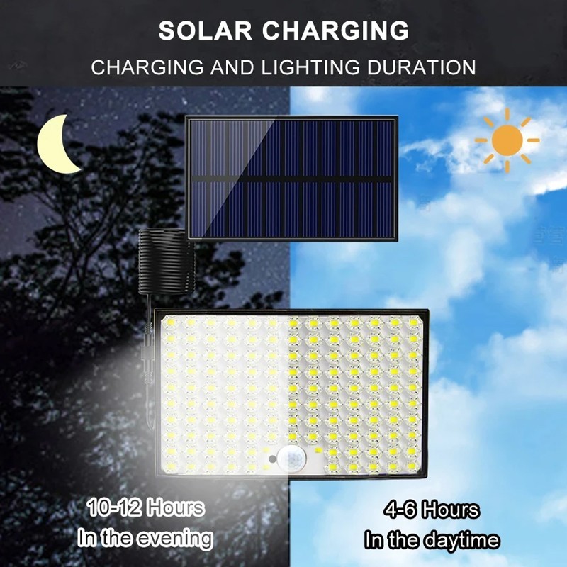 LED Solar PIR Motion Sensor Wall Light Outdoor Garden Security Flood Street Lamp - Image 10
