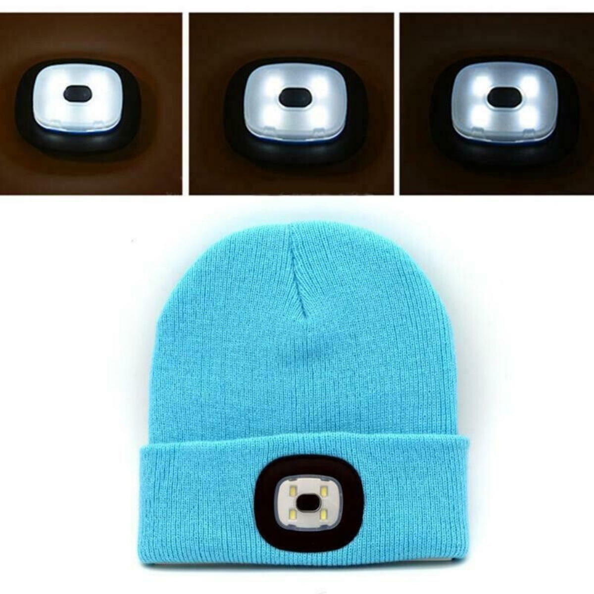 LED Beanie Hats Rechargeable Unisex High Powered Head Lamp Torch Light Cap - Image 5