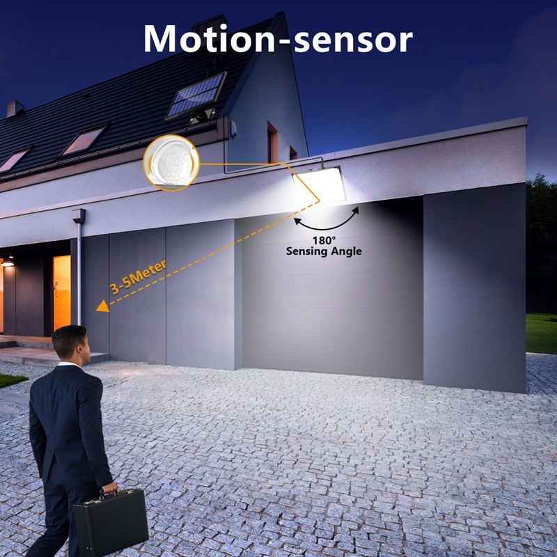 LED Solar PIR Motion Sensor Wall Light Outdoor Garden Security Flood Street Lamp - Image 3