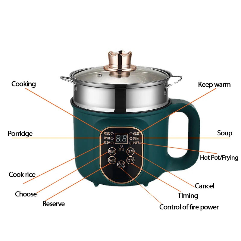 Hot Pot Electric Rice Cooker Non-stick Cooking Pot Electric Cooking Machine UK - Image 4