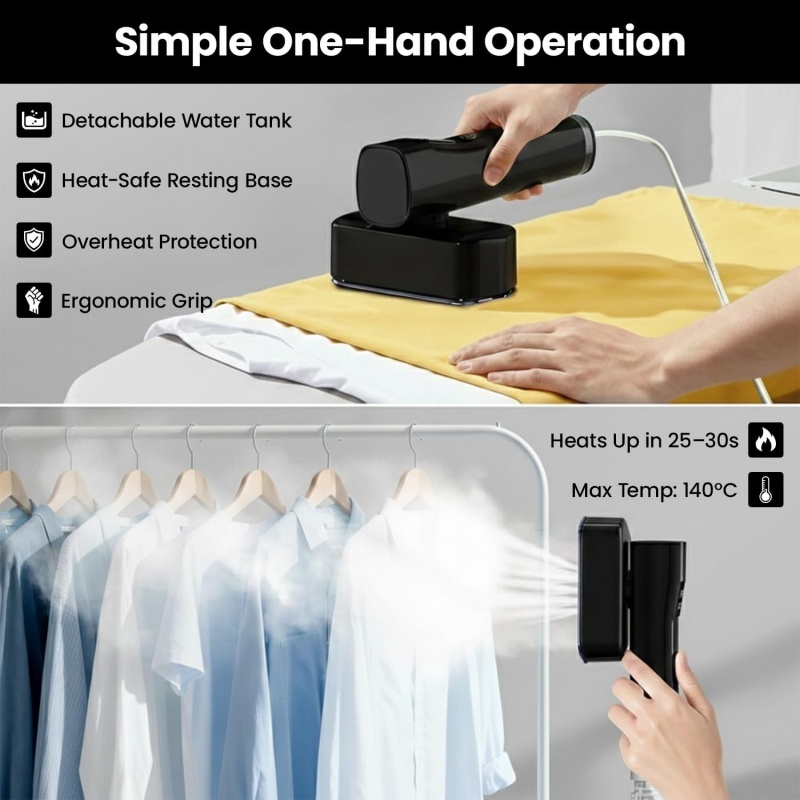 Portable Clothes Steamer, Handheld Clothes Steamer For Home Or Travel - Image 2