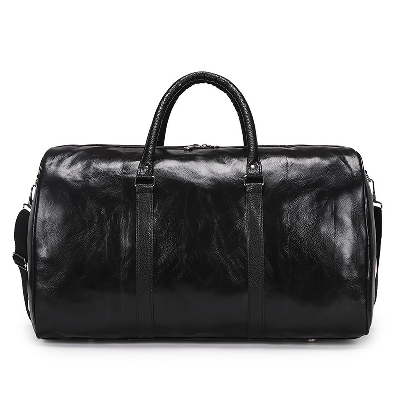Men PU Leather Duffle Gym Bag Weekend Bag Luggage Travel Casual Handbag Holdall - Image 7