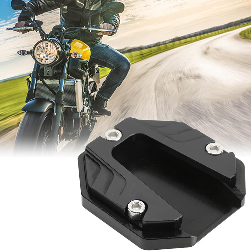 Motorcycle Scooter CNC Side Stand Enlarge Foot Plate Kickstand Extension Pad 1PC - Image 3