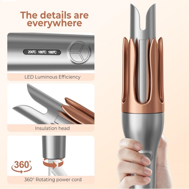 Hair Curler, Portable Automatic Curling Iron With Anti-Scald Design - Image 2