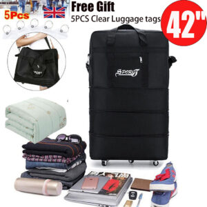 42  Extra Large Lightweight Luggage Trolley Suitcase Travel Bag Handbag BAG UK