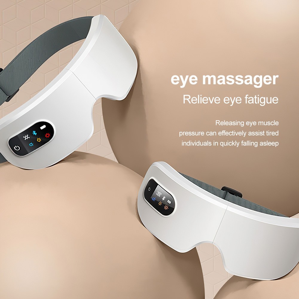 Smart Eye Massager Vibration Heat Airbag Relieve Eye Fatigue Strain Bluetooth - Image 4