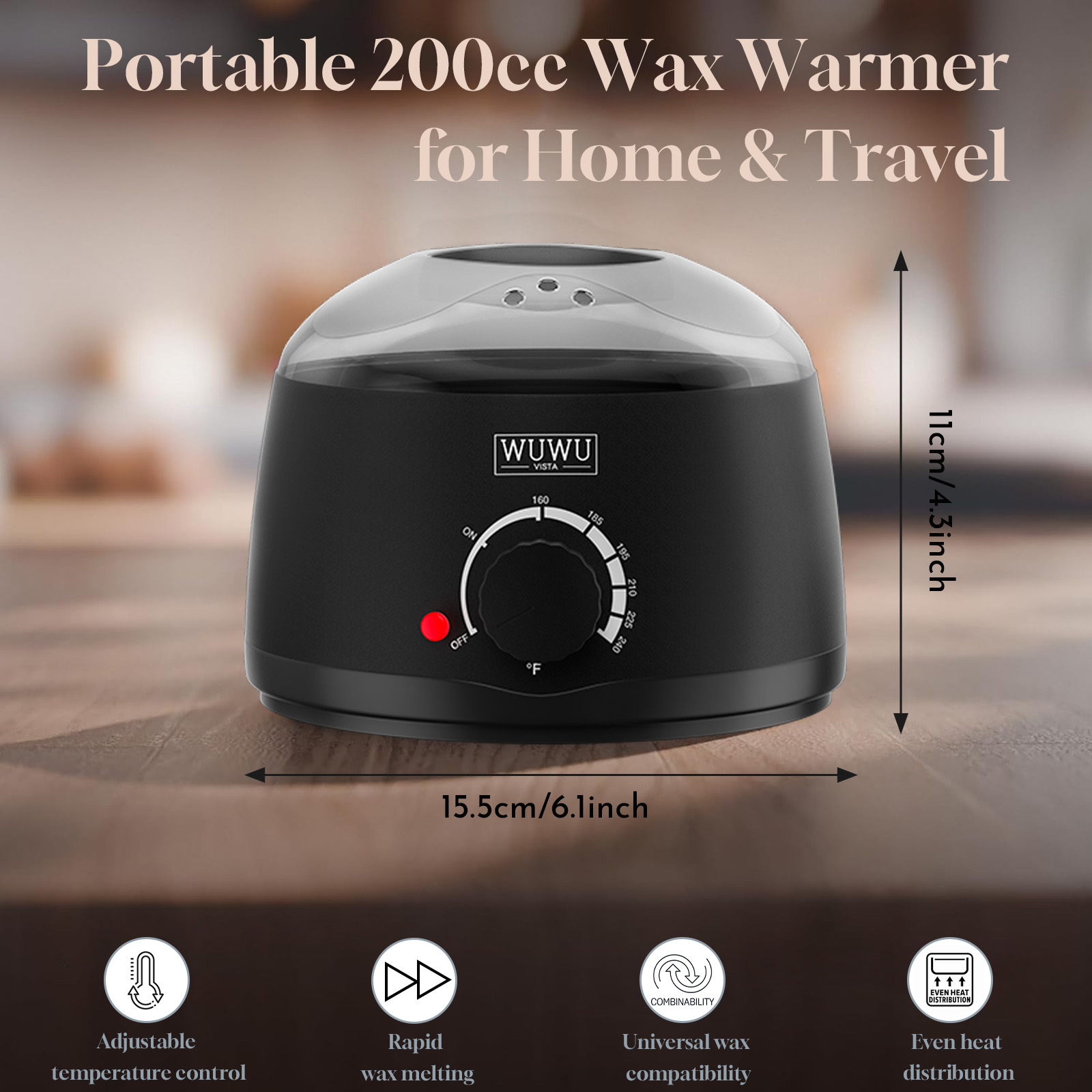 WUWUVISTA Wax Warmer Kit Professional Depilatory Set With Silicone Bowl, Portable & Easy To Clean, Perfect For Sensitive Skin, Full Body, Face & Bikini Area Great Gift For Her, Him, Or Anyone - Image 10