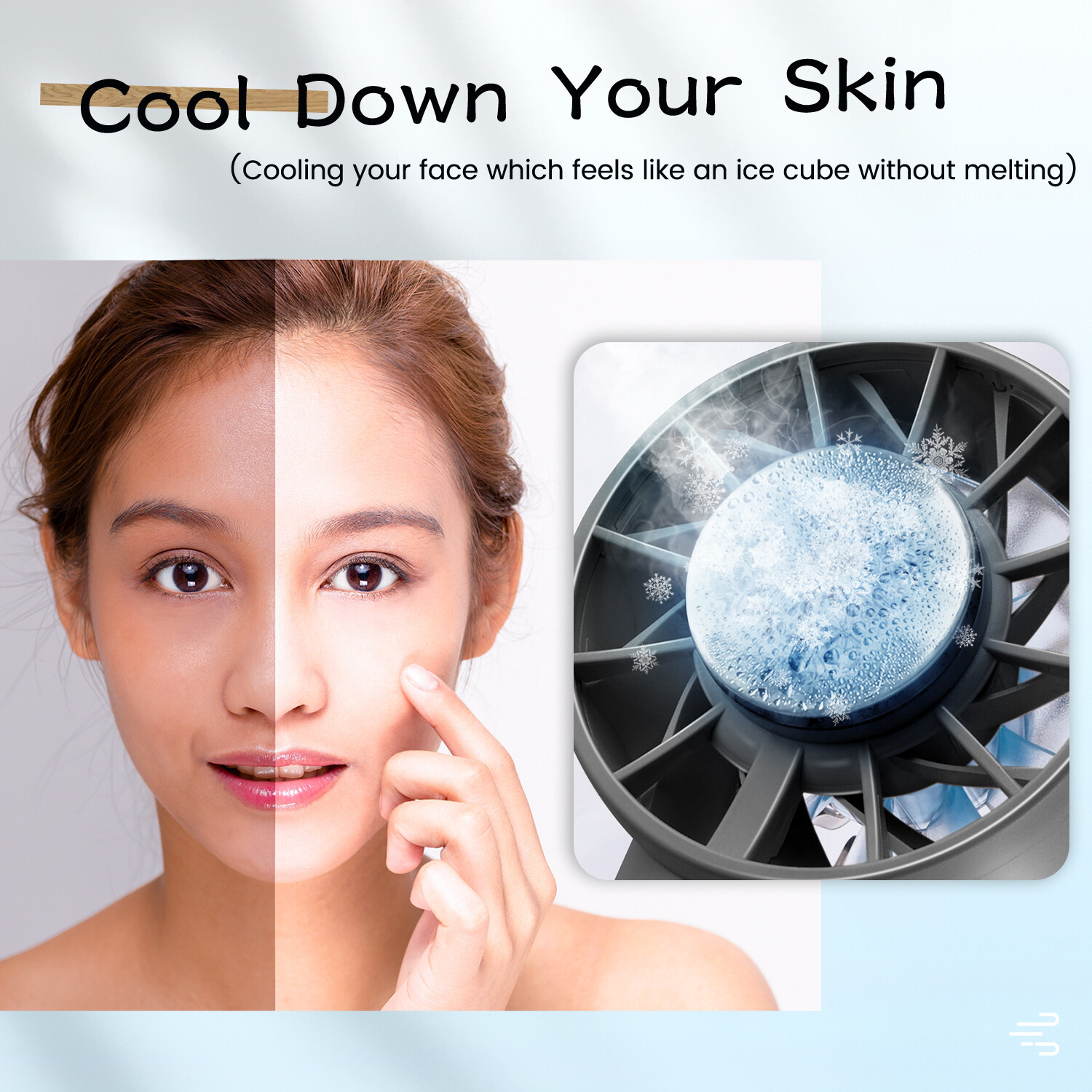Handheld Portable Fan Speed1100 Adjustable Turbo Mini Fans 5000mAh Battery - Image 4