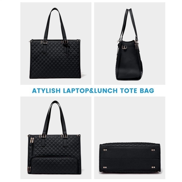 2 In 1 Insulated Lunch Tote Bag For Women Large Capacity Computer Handbag Work - Image 4