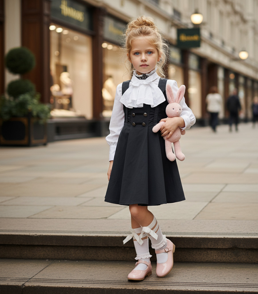 Girls Black Party Dress A Line Sleeveless Kids Wedding Flower Girl Dress 4-5Y - Image 8