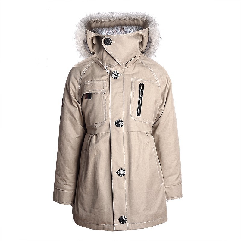 Girls Fur Hooded Padded Parka Coat Warm Winter Jacket 2-7Y - Image 2
