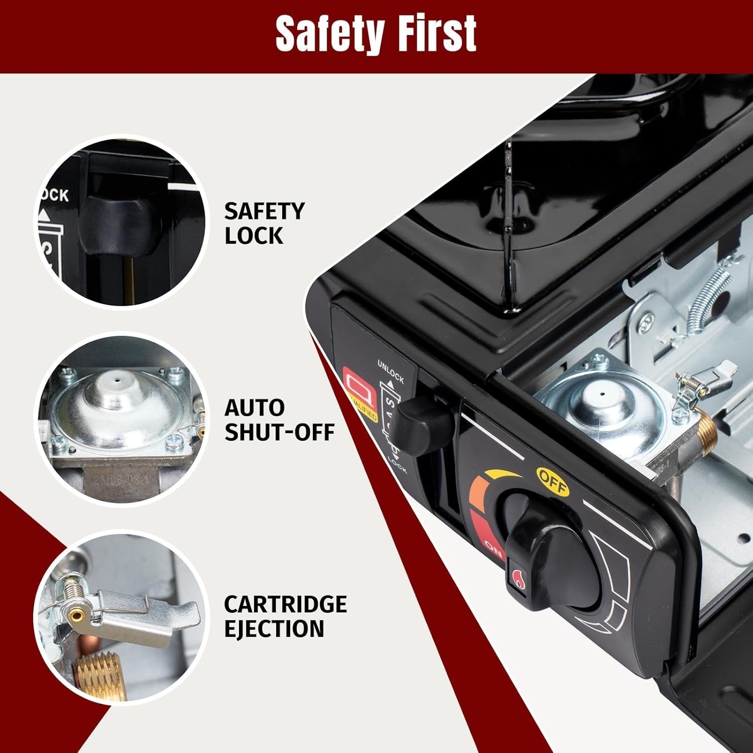 Outdoor Camping Butane Gas Stove Portable Single Burner Hob BBQ Picnic Cooker Excluding Gas Cylinders - Image 9
