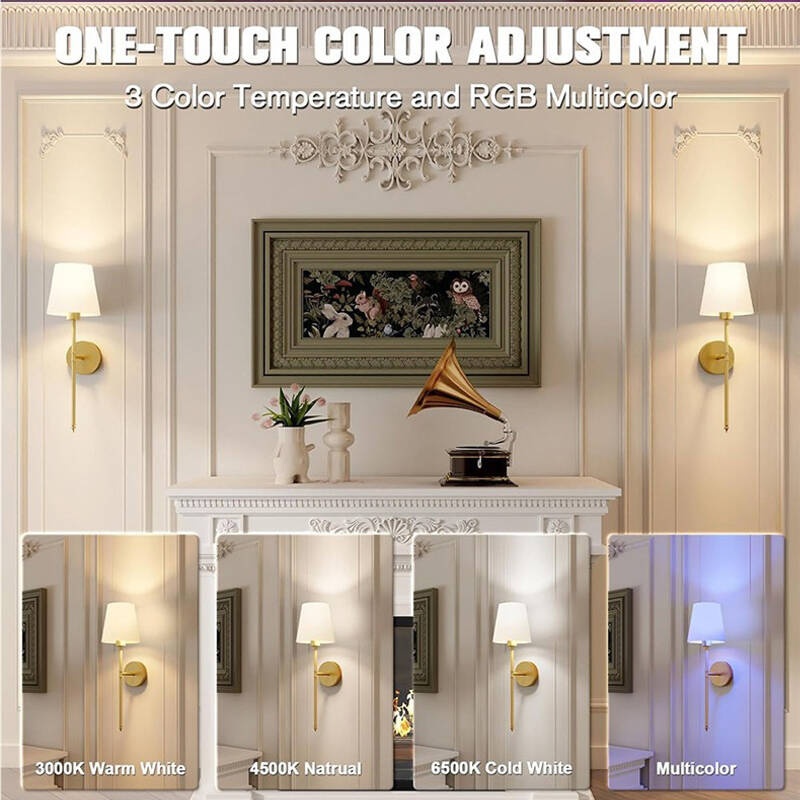 2-piece Wall Lamp Set With Remote Control Classical Industrial Style Wall Lamps And Wall Decorations Easy-installation Wall Lamps Suitable For Bedrooms And Corridors Adjustable Brightness Wall - Image 3