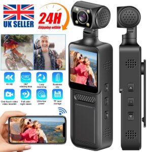 HD 4K Pocket Action Camera Rotation WiFi Vlog Camcorder Handheld Sports DV