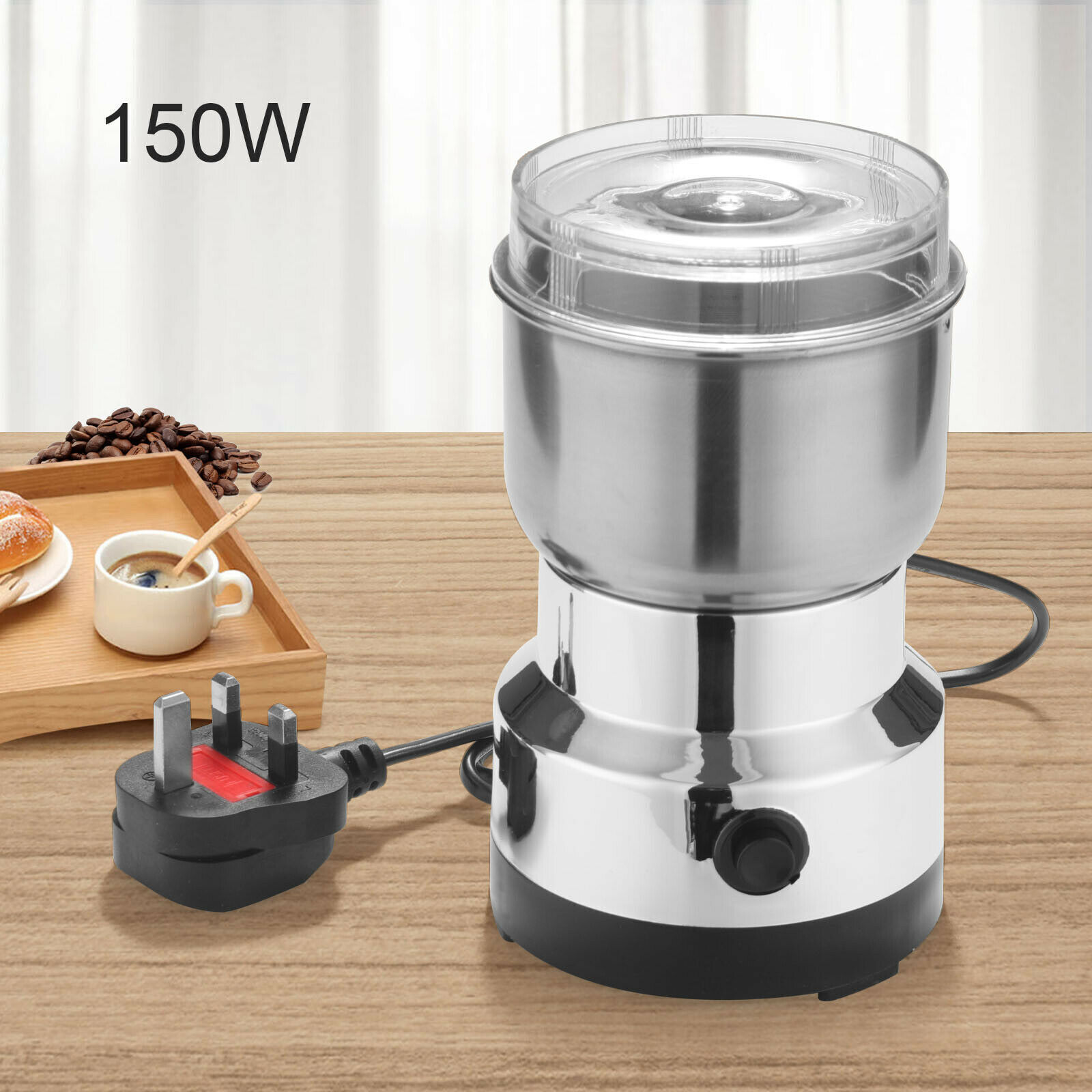 Electric Coffee Grinder Grinding Milling Nut Bean Spice Matte Blade Blender UK - Image 5