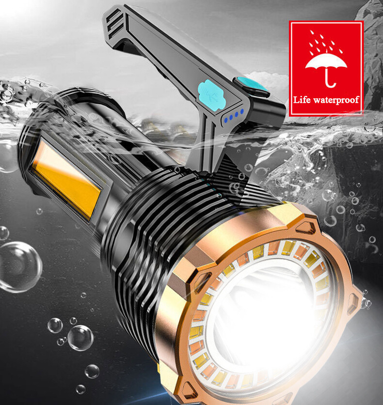 LED Torch USB Rechargeable COB Work Light Flashlight Spotlight Powerful Camping Light - Image 3